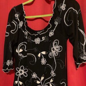 Once Again women's black top